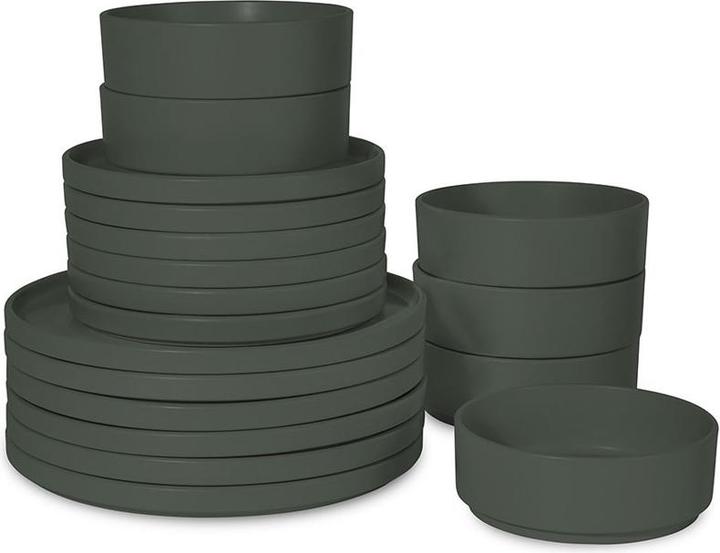 BerlingerHaus Haus 18-teiliges Geschirrset Matte Green Collection (18 Stk.)