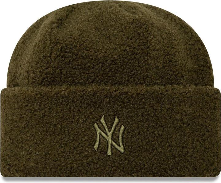 Produktbild New Era Damen Winter Mütze - Borg Sherpa Ny Yankees Oliv (One Size)