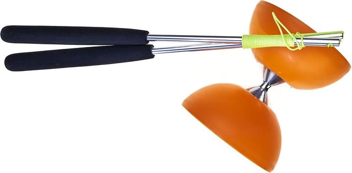 Image du produit Eureka! Rubber Diabolo met Aluminium Stokken - Oranje