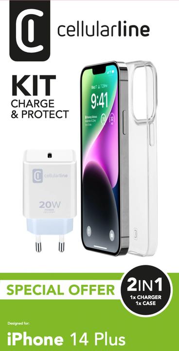 Actual product image Cellularline Charger Kit with Case (Apple iPhone 14 Plus)