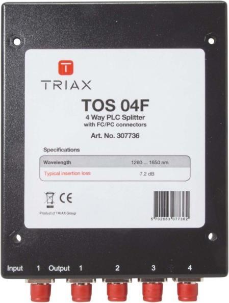 Produktbild Triax Optischer Verteiler 4f. 1260/1650nm, FC/PC TOS 04 F (Diverse)