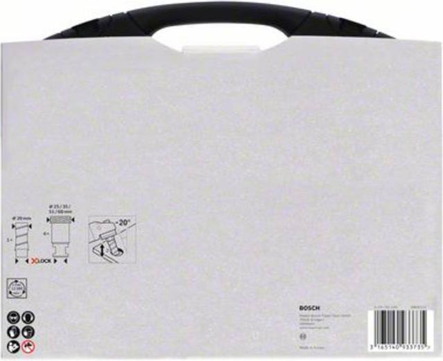 Actual product image Bosch Professional Zubehör PRO Ceramic dry X-Lock core bit set, 68 x 33, 51 x 33, 35 x 33, 25 x 33, 20 x 33 mm, 5 pcs. (51, 68, 51 mm, 35.0 mm, 20.0 cm)