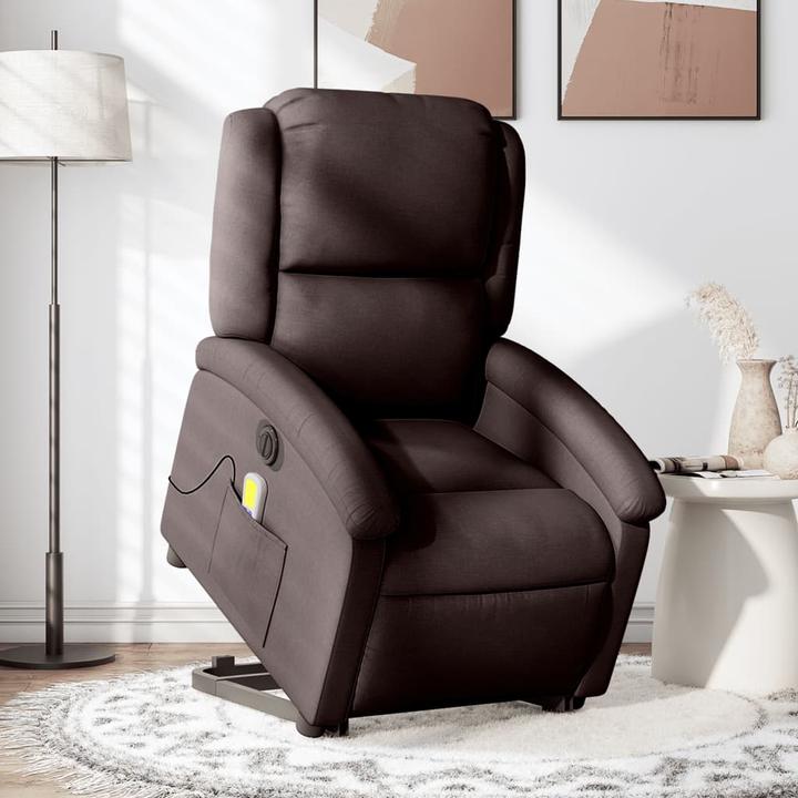 Actual product image vidaXL Massage chair with stand-up aid fabric