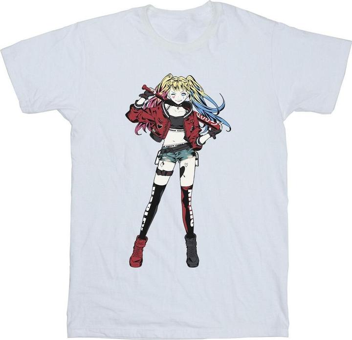 Produktbild Harley Quinn Mädchen TShirt aus Baumwolle in stehender Pose (104)