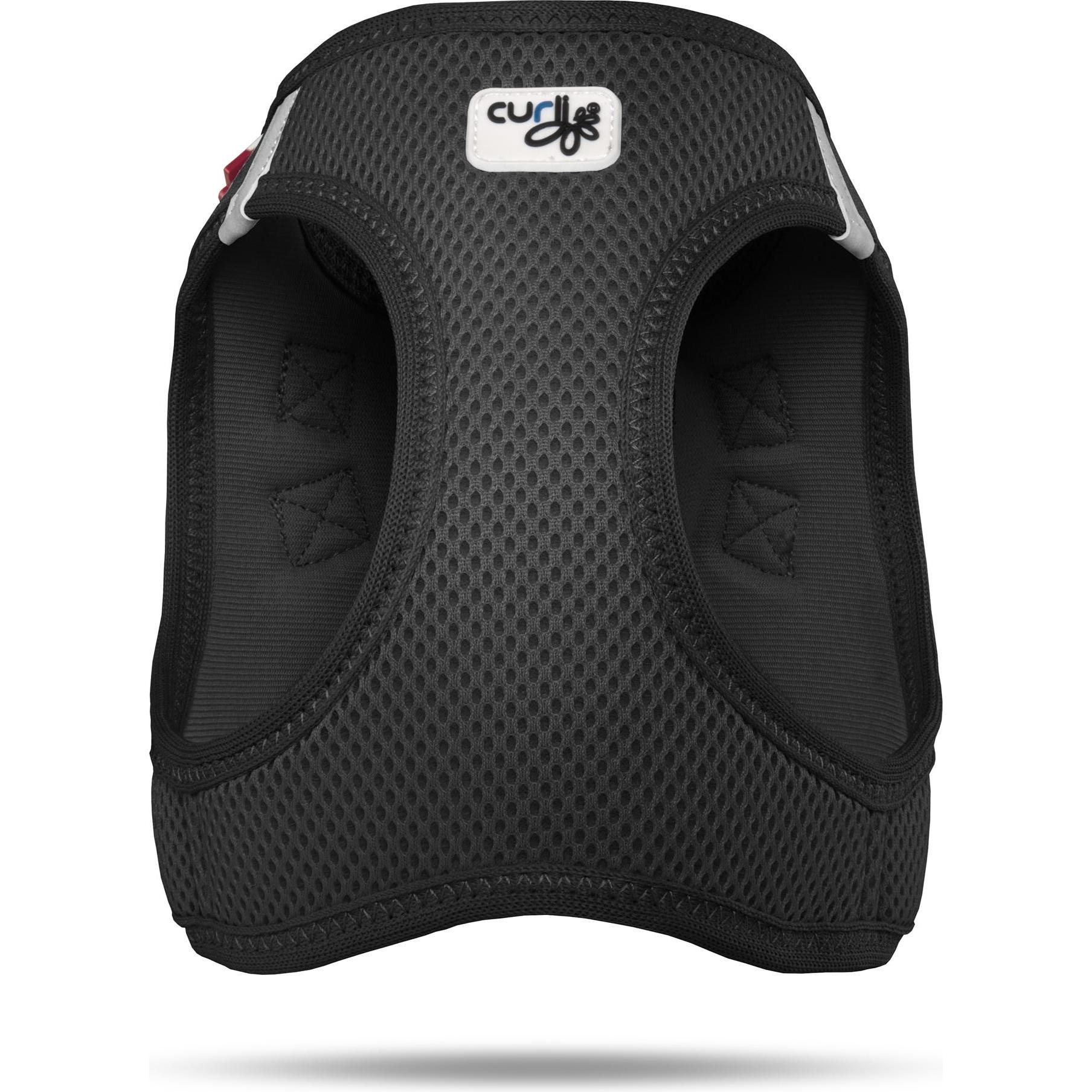 Harnais Curli Vest Clasp Air-Mesh noir pour chien - taille XS : tour de poitrail 33,9 - 38,2 cm