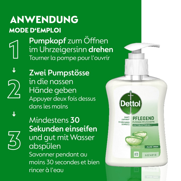 Immagine prodotto Dettol Sapone a pompa (Sapone liquido, 250 ml)