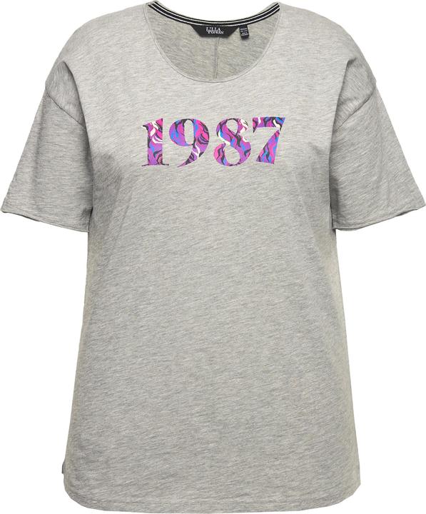 Image du produit Ulla Popken T-shirt oversize, imprimé chiffres. Col rond, manches courtes. (42, 44)