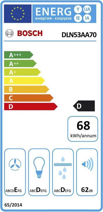 Energy Label Bosch Hausgeräte DLN53AA70 Lüfterbaustein 53cm