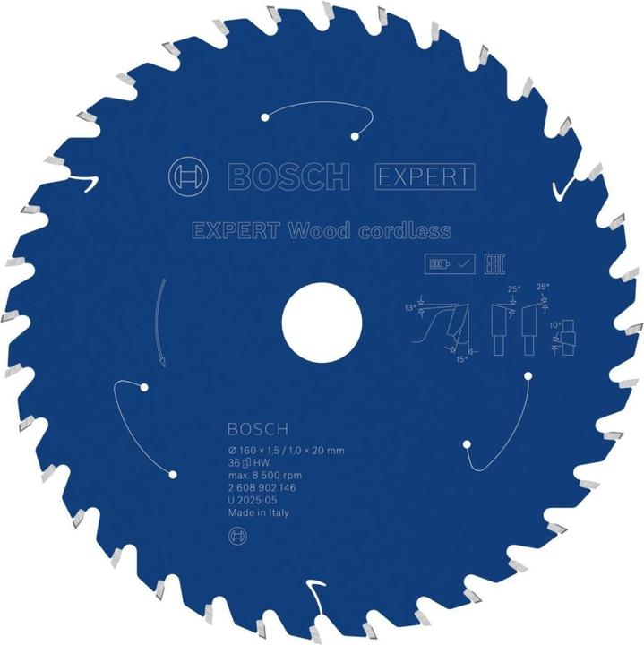 Produktbild Bosch Professional Zubehör EXPERT Wood Kreissägeblatt, 160x20 mm, T36
