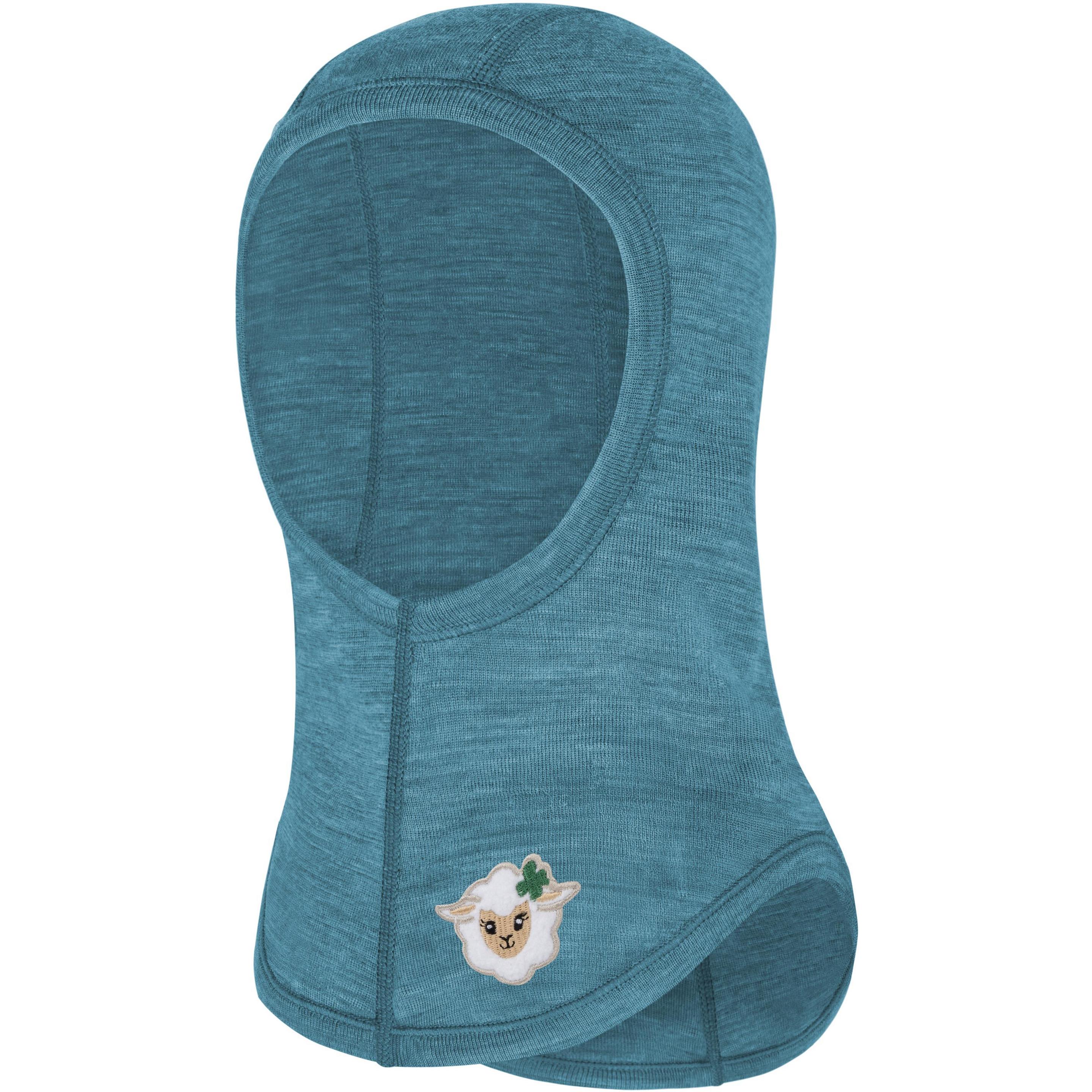 Normani, Herren, Sturmhaube + Halsschlauch, Baby Merino Sturmhaube „Masterton" - 9615, Blau, 128