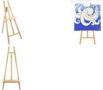 Produktbild Kangaro ezel - driepoot - voor doeken van 4,9 cm dik - beukenhout - 61x151x90cm - K-830005