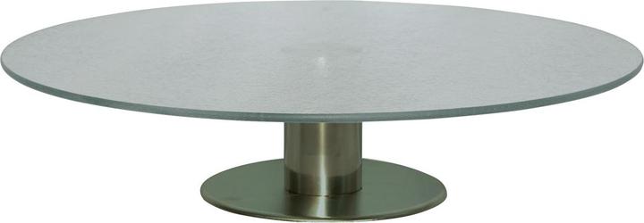 Casativo Drehbare Servierplatte aus Glas mit Standfuss
