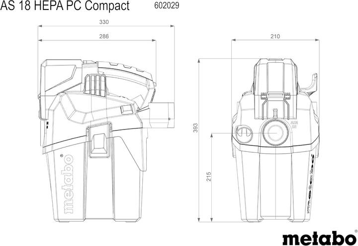 Image du produit Metabo AS 18 (Aspirateur eau et poussière)