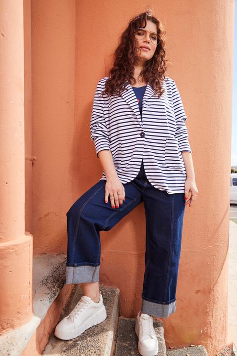 Actual product image Ulla Popken Striped Jersey Blazer (46, 48)