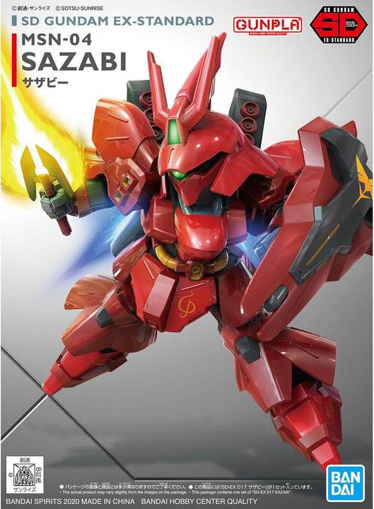Actual product image Bandai GUNDAM - SD EX Standard Sazabi Gundam SD - Model Kit