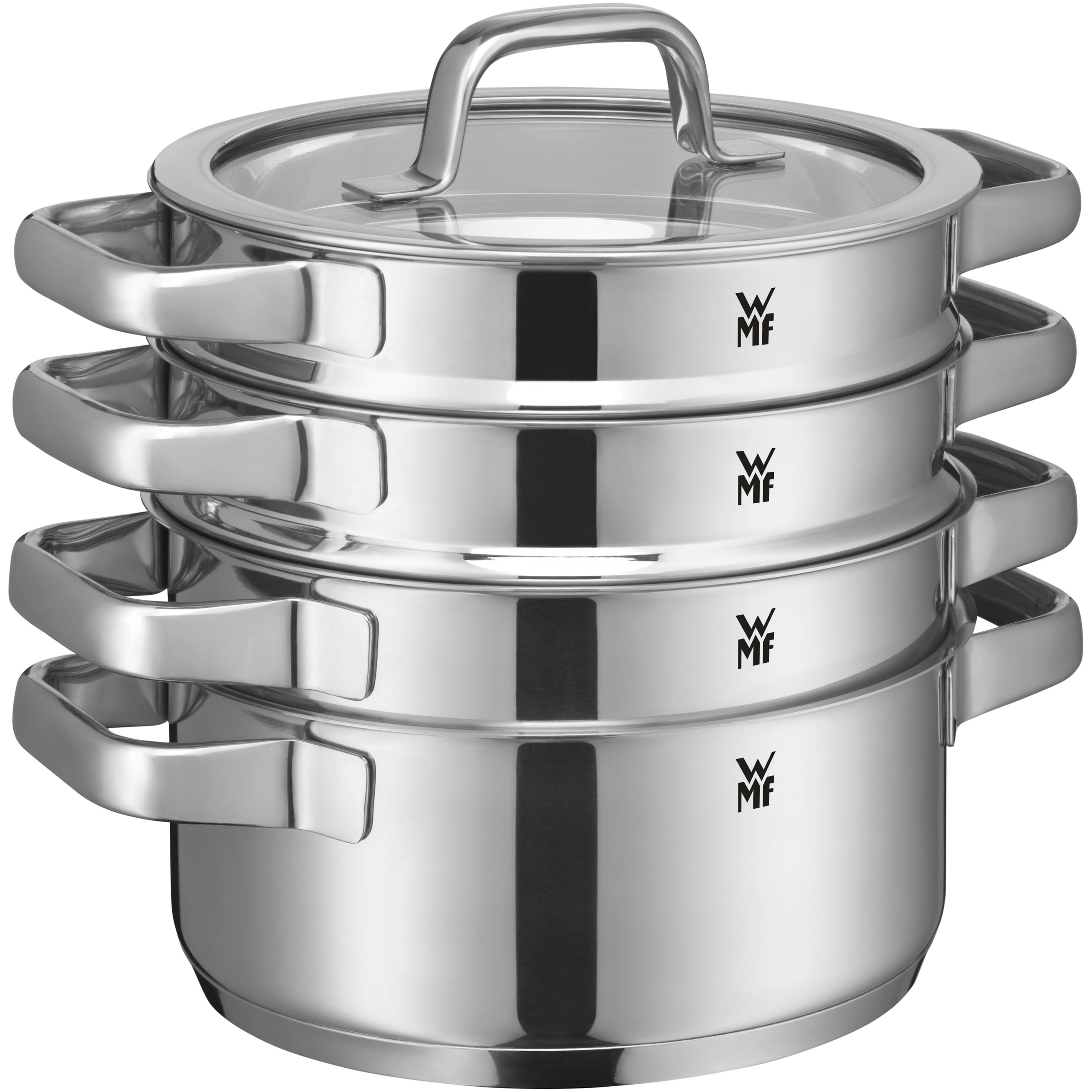 Thumbnail - WMF Compact Cuisine Bratentopf mit Deckel, 16 cm, Pfanne + Kochtopf, Silber
