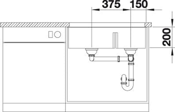 Produktbild Blanco Subline 430/270-U (Unterbauspüle, 46 cm, 75.50 cm)