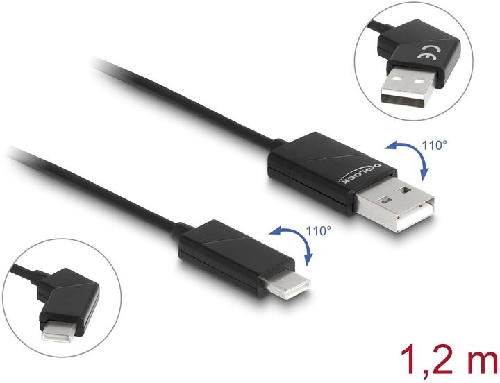 Produktbild Delock USB 2.0 Kabel Typ-A Stecker zu USB Type-C Stecker dre (1.20 m, USB 2.0, 60 W)