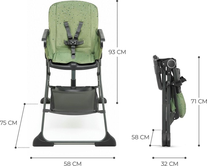 Immagine prodotto KinderKraft Seggiolone Foldee verde (Seggiolone booster)