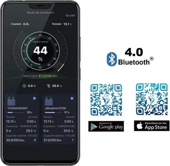 Image du produit Ultimatron UBL-12V-100Ah-PRO Batterie d'alimentation LiFePO4 (12 V, 100 Ah)