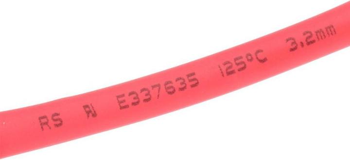 Actual product image RS PRO Red low shrink temp tube 3.2mm i/d