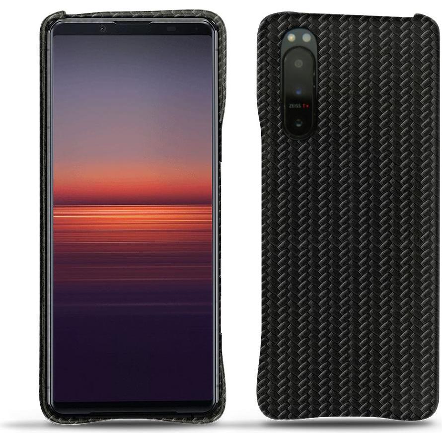 Noreve Lederschutzhülle (Sony Xperia 5 II), Smartphone Hülle, Schwarz