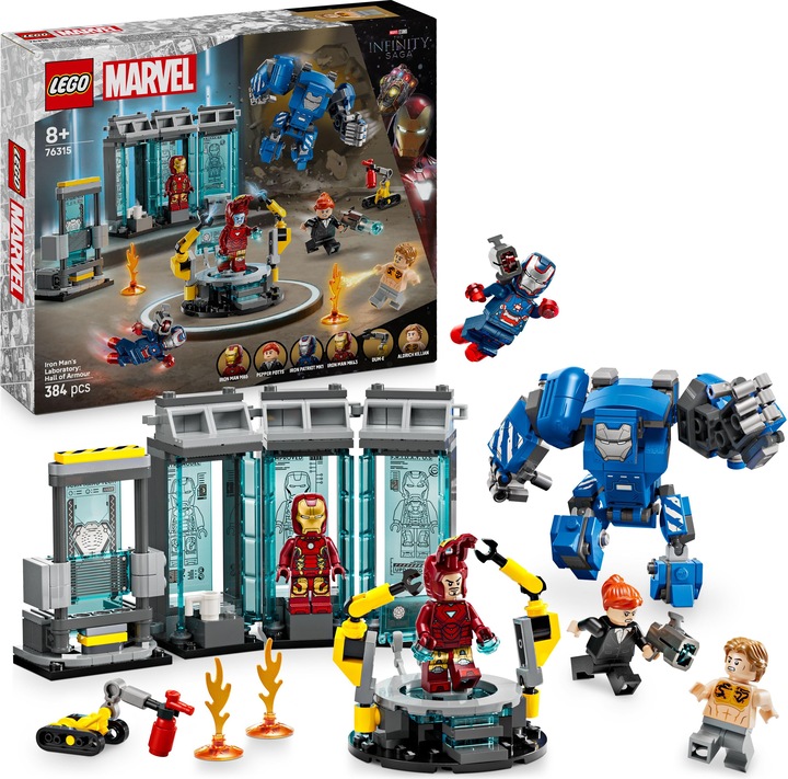 Image du produit LEGO Le laboratoire d'Iron Man : la salle des armures (76315, LEGO Super Mario)