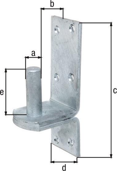 Actual product image GAH Clamp DII on plate 20x35mm hot-dip galvanised (Blocks, 1 pcs.)