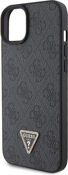 Produktbild Guess PU Leather Metal Logo Strass Crossbody Case für Apple iPhone 15 - black (Apple iPhone 15)