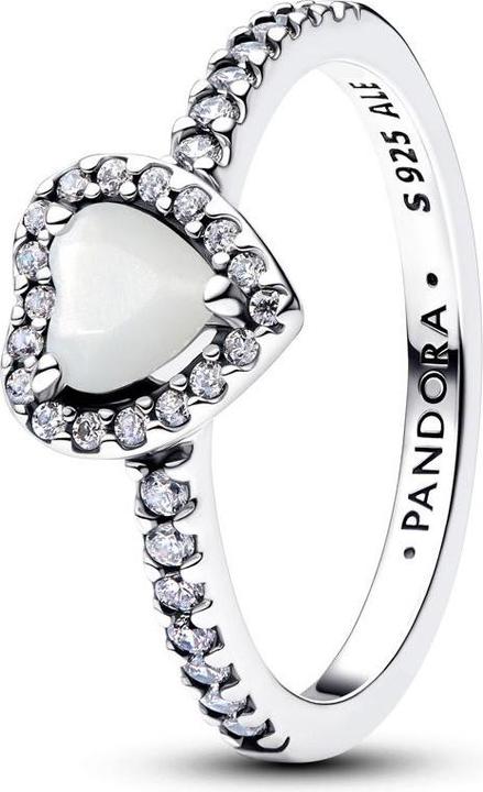 Produktbild Pandora Erhabenes Weisses Herz Ring (56, 925 Silber)