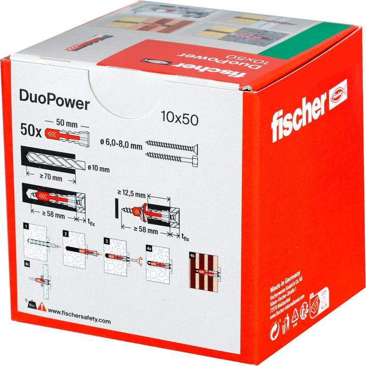 Actual product image Fischer DuoPower 10x50 (50 pcs.)