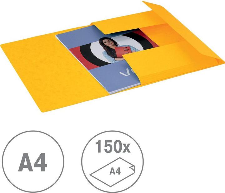 Produktbild von Gummibandmappe A4, Gelb, 5 Stück (A4, 5x)