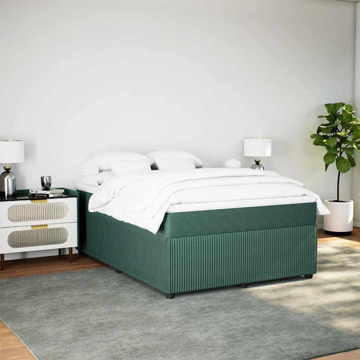 Produktbild vidaXL Bo x springbett mit Matratze 160 x 200 cm Samt (160 x 200 cm)
