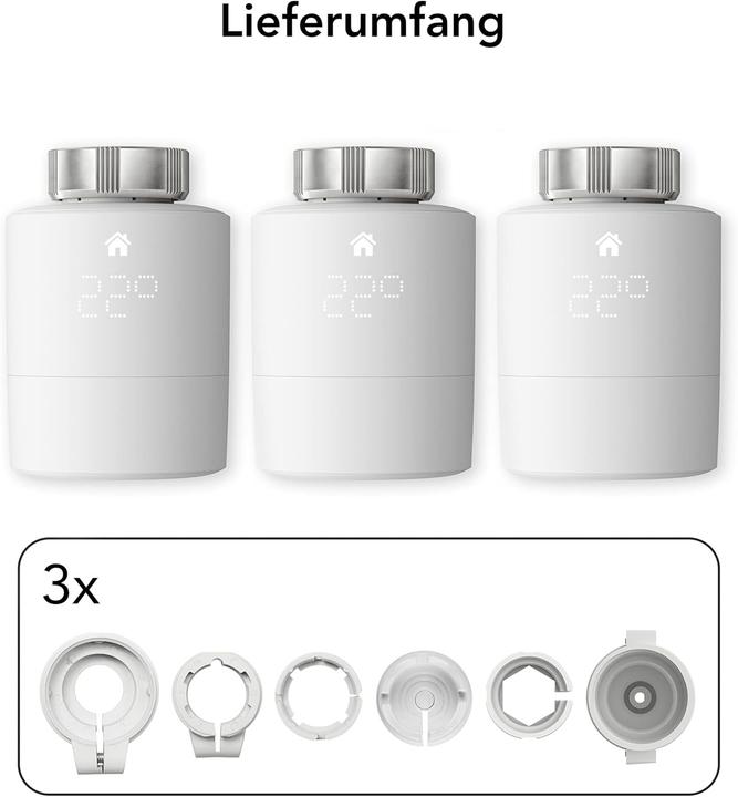 Produktbild tado° Heizkörperthermostat Zusatz: 3x Heizkörper-Thermostat