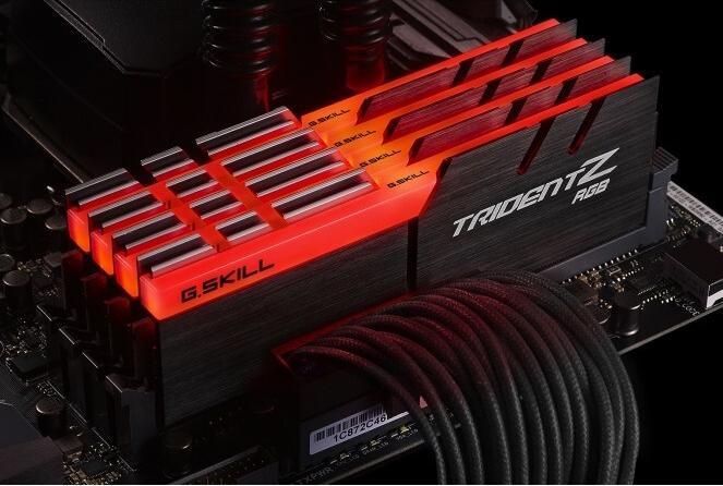 Productafbeelding G.Skill Trident Z RGB (4 x 16GB, 3200 MHz, DDR4 RAM, DIMM 288 pin)