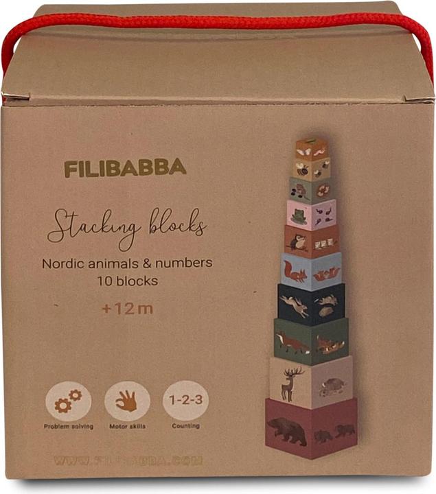 Actual product image Filibabba Stacking blocks - Nordic animals (FI-02177)