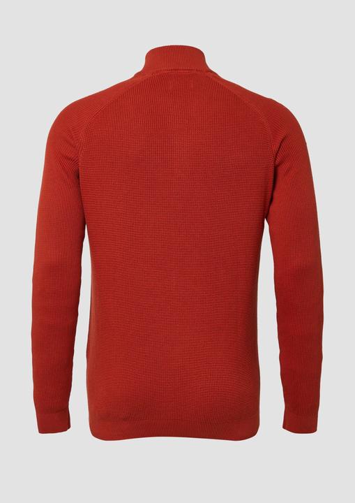 Produktbild s.Oliver Strickpullover Pullover aus Strukturstrick mit Troyer-Kragen (XXL)