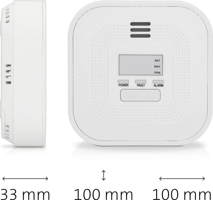 Actual product image Alecto Carbon monoxide detector COA4010 LED display, white