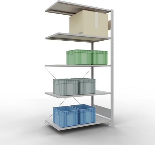 Actual product image Schulte Lagertechnik MULTIplus85 boltless bay system with cross brace