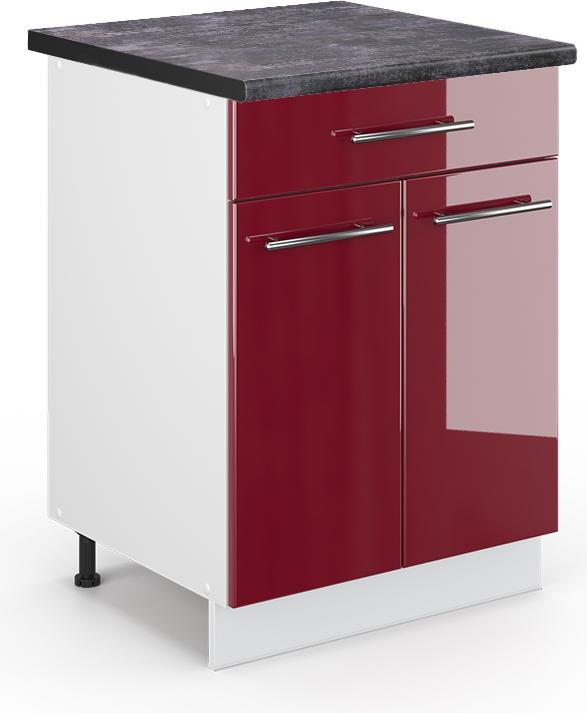 Bordeaux high gloss, Charcoal, Red, White