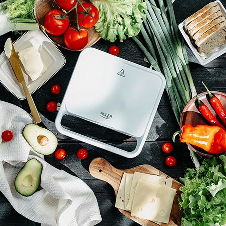 Produktbild Adler AD 3070W Sandwichtoaster Weiss