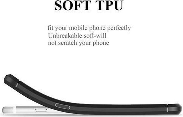 Immagine prodotto Cadorabo TPU Ultra sottile in acciaio inossidabile al carbonio Combi Cover (Apple iPhone 7)