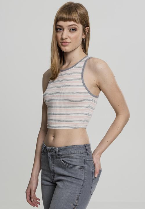 Produktbild Urban Classics Ladies Rib Stripe Cropped Top (M)