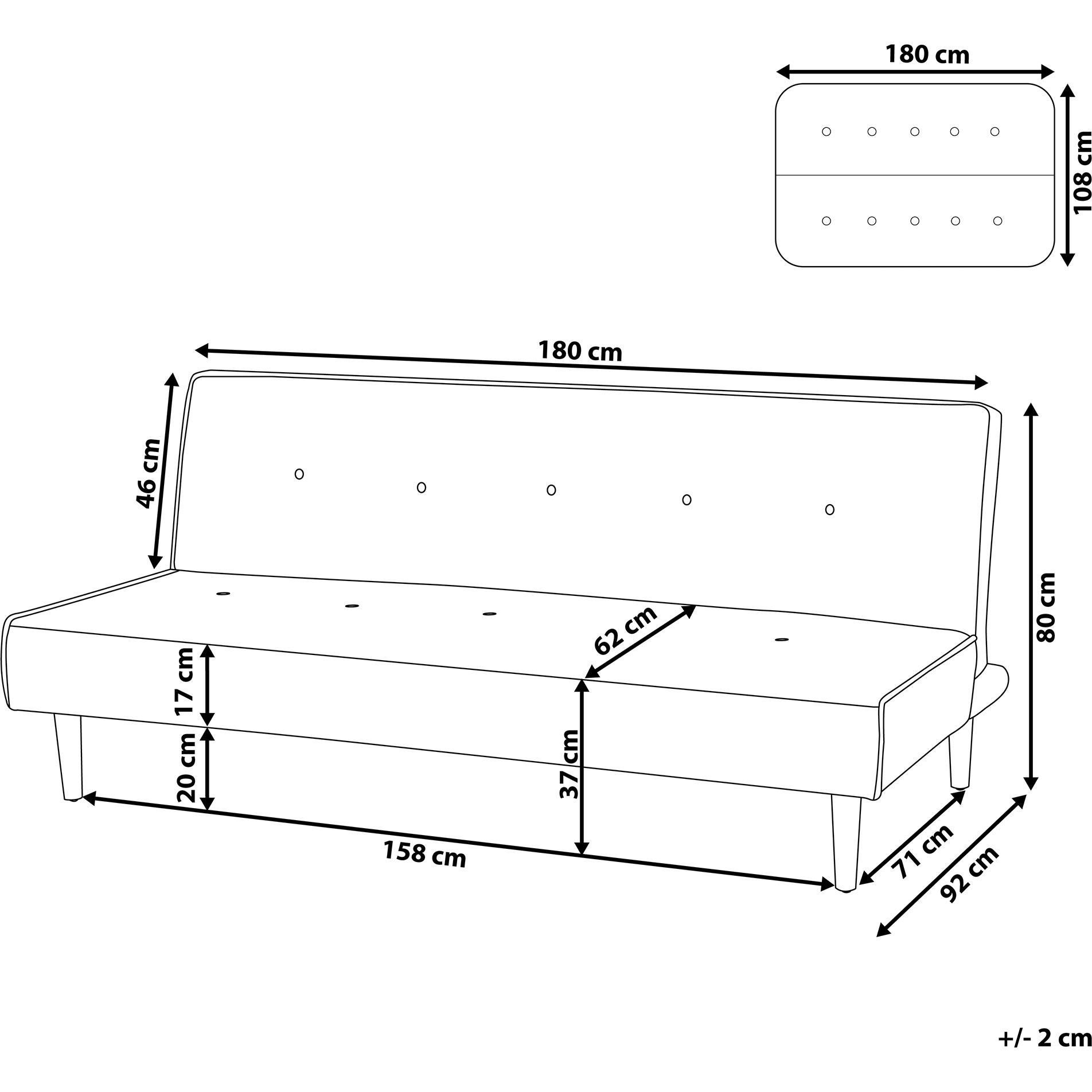 Thumbnail - Beliani, Sofa, Visby (3-Sitzer)