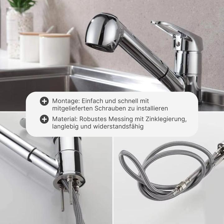 Immagine prodotto Hermex Rubinetto della cucina Rubinetto dell'acqua con doccetta estraibile Rubinetto del miscelatore