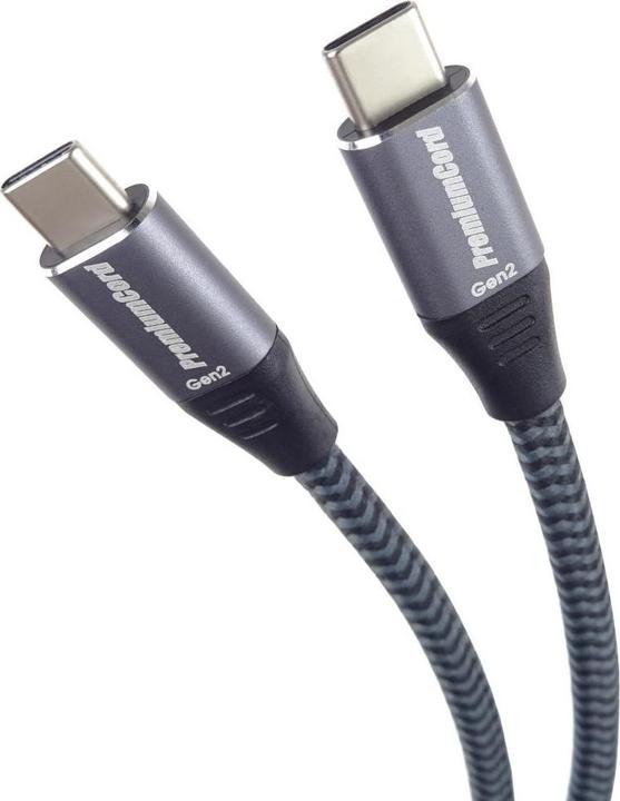 PremiumCord USB-C cable (USB 3.2 GEN 2x2, 5A, 100W, 20Gbit/s) cotton wrapped, 3m (3 m, USB 3.2 Gen 2x2, 100 W)