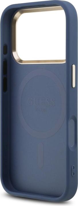 Produktbild Guess Case Magsafe 4G PU Leather Case With Triangle Logo And Gold Metal Camera Frame For iPhone 17 P (Apple iPhone 17 Pro)