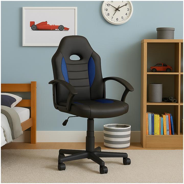 Produktbild HTI-Living Schreibtischstuhl höhenverstellbar Daytona Junior Schwarz-Blau