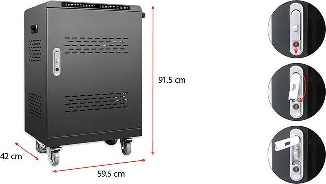 Actual product image LMP Lade-Kabinett SmartCart 40-2000, 40 Port 2000 W
