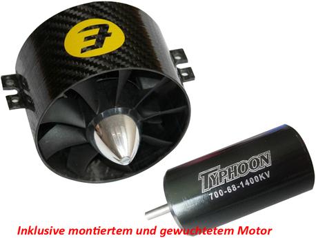 Produktbild E-Jets Impeller Jetfan 90 V3 + HET-700-68-1400KV 8s/70 Ampere - 3,20 KG